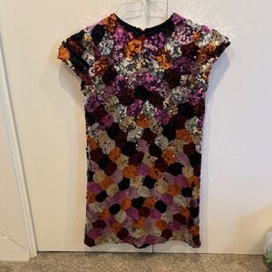 Vibrant Sequin Kids Dress